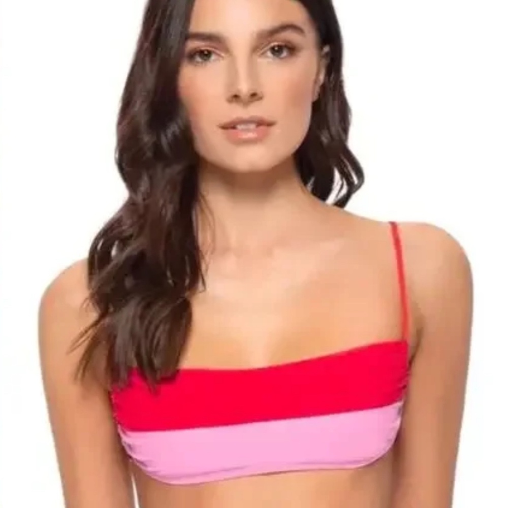 NWT PQ Swim Aura Luna Color Block Bikini Top